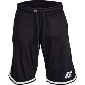 Russell Athletic LONG SHORTS Pánské šortky, Černá,Bílá, velikost S