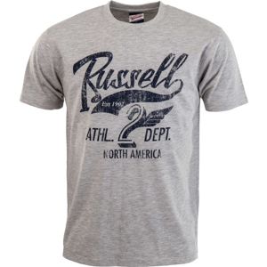 Russell Athletic CREW NECK TEE WITH RUSSELL zelená M - Pánské tričko