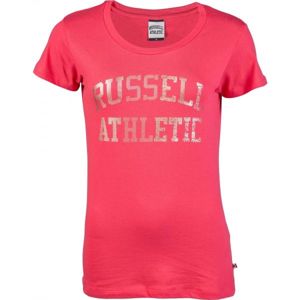 Russell Athletic ICONIC ARCH LOGO PRINT růžová L - Dámské tričko