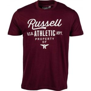 Russell Athletic CORE PLUS vínová S - Pánské tričko