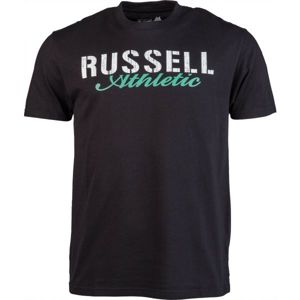 Russell Athletic CREWNECK TEE SHIRT Pánské tričko, Černá,Bílá, velikost M