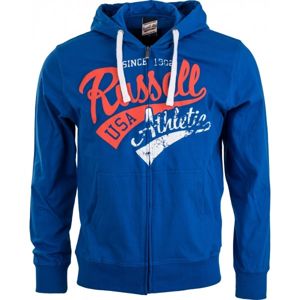 Russell Athletic PRINT HOODY modrá M - Pánská mikina