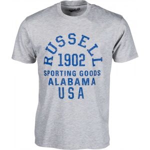 Russell Athletic S/S CREW ALABAMA TEE šedá XL - Pánské tričko