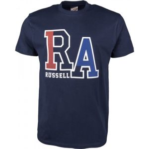 Russell Athletic S/S CREW TEE WITH LARGE RA MESH EFFECT RAISED PRINT - Pánské tričko