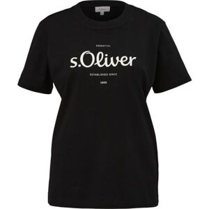 s.Oliver RL T-SHIRT Tričko, černá, velikost 42