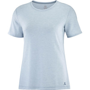 Salomon ESSENTIAL SHORT SLEEVE TEE W Dámské tričko, světle modrá, velikost XL