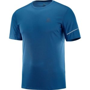 Salomon AGILE SS TEE M modrá S - Pánské běžecké tričko