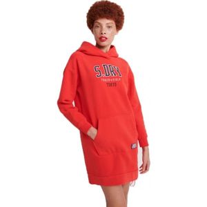 Superdry TRACK&FIELD STATEMENT BACK SWEAT DRESS červená 12 - Dámské šaty