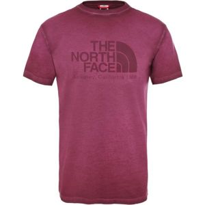 The North Face S/S WASHED BT-EU M vínová M - Pánské tričko
