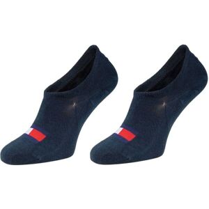 Tommy Hilfiger FOOTIE HIGH CUT 2P FLAG Unisexové ponožky, tmavě modrá, veľkosť 39-41