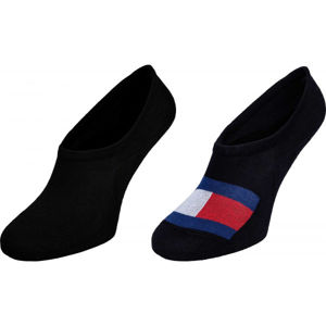 Tommy Hilfiger MEN FOOTIE 2P FLAG černá 39-42 - Pánské ponožky