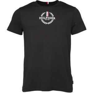 Tommy Hilfiger GLOBAL STRIPE WREATH Pánské triko, černá, velikost