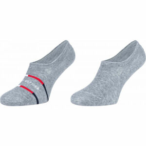 Tommy Hilfiger MEN FOOTIE 2P BRETON STRIPE Pánské ponožky, šedá, velikost 39-42