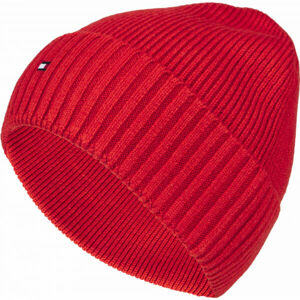 Tommy Hilfiger PIMA COTTON BEANIE Pánská zimní čepice, červená, velikost
