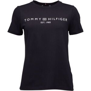 Tommy Hilfiger LOGO CREW NECK Dámské triko, tmavě modrá, velikost