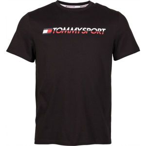 Tommy Hilfiger T-SHIRT LOGO CHEST černá M - Pánské tričko
