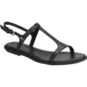 Tommy Hilfiger TH FLAT SANDAL Dámské sandály, černá, velikost