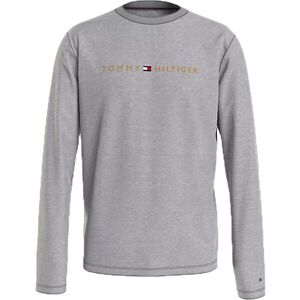 Tommy Hilfiger TOMMY ORIGINAL-CN LS TEE LOGO Pánské triko s dlouhým rukávem, šedá, velikost S