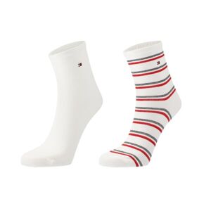 Tommy Hilfiger WOMEN SHORT SOCK 2P ISLAND STRIPE Dámské ponožky, mix, veľkosť 35-38
