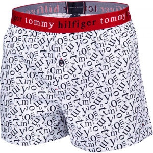 Tommy Hilfiger WOVEN BOXER PRINT bílá XL - Pánské boxerky