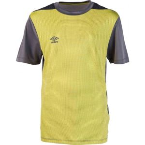Umbro TICKING POLY TEE JNR TRAINING Chlapecké sportovní triko, Žlutá,Tmavě šedá, velikost XL