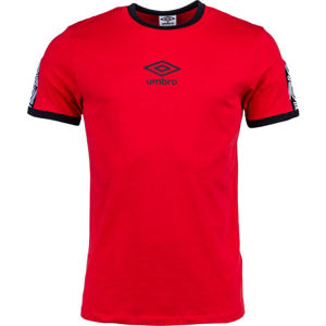 Umbro RINGER TAPED LOGO TEE červená S - Pánské tričko