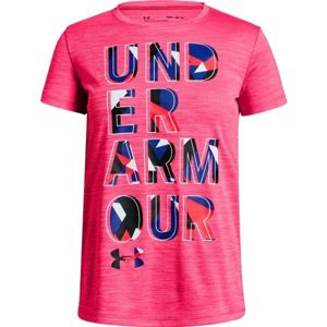 Under Armour HYBRID 2.0 BIG LOGO TEE růžová XS - Dívčí triko