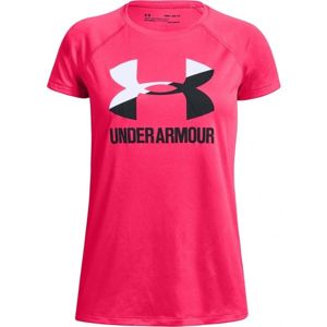 Under Armour BIG LOGO TEE SOLID růžová XL - Dívčí tričko