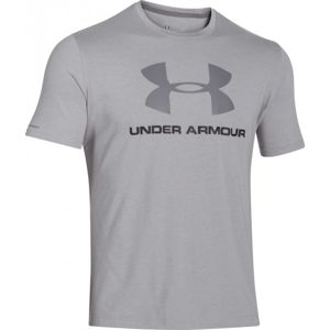 Under Armour CC SPORTSTYLE LOGO šedá XL - Pánské triko s krátkým rukávem