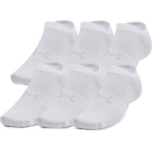 Under Armour ESSENTIAL NO SHOW 6PK Unisex ponožky, bílá, veľkosť M