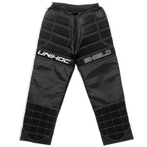 Unihoc SHIELD PANTS JR Dětské florbalové brankářské kalhoty, černá, velikost 140