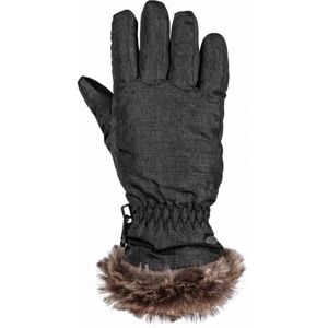 Willard ROLLA Dámské zimní rukavice, Černá,Hnědá, velikost L