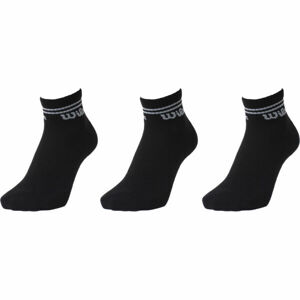 Wilson 3PP MENS QUARTER Pánské ponožky, černá, velikost